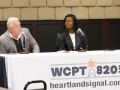 In the second hour of the broadcast, below, panelists Roofers and Waterproofers Local 11 President/Business Manager Gary Menzel and CISCO Education-to-Careers Director Jamillah Muhammad, discussed the Apprenticeship process and their curriculum. Photo courtesy of CISCO